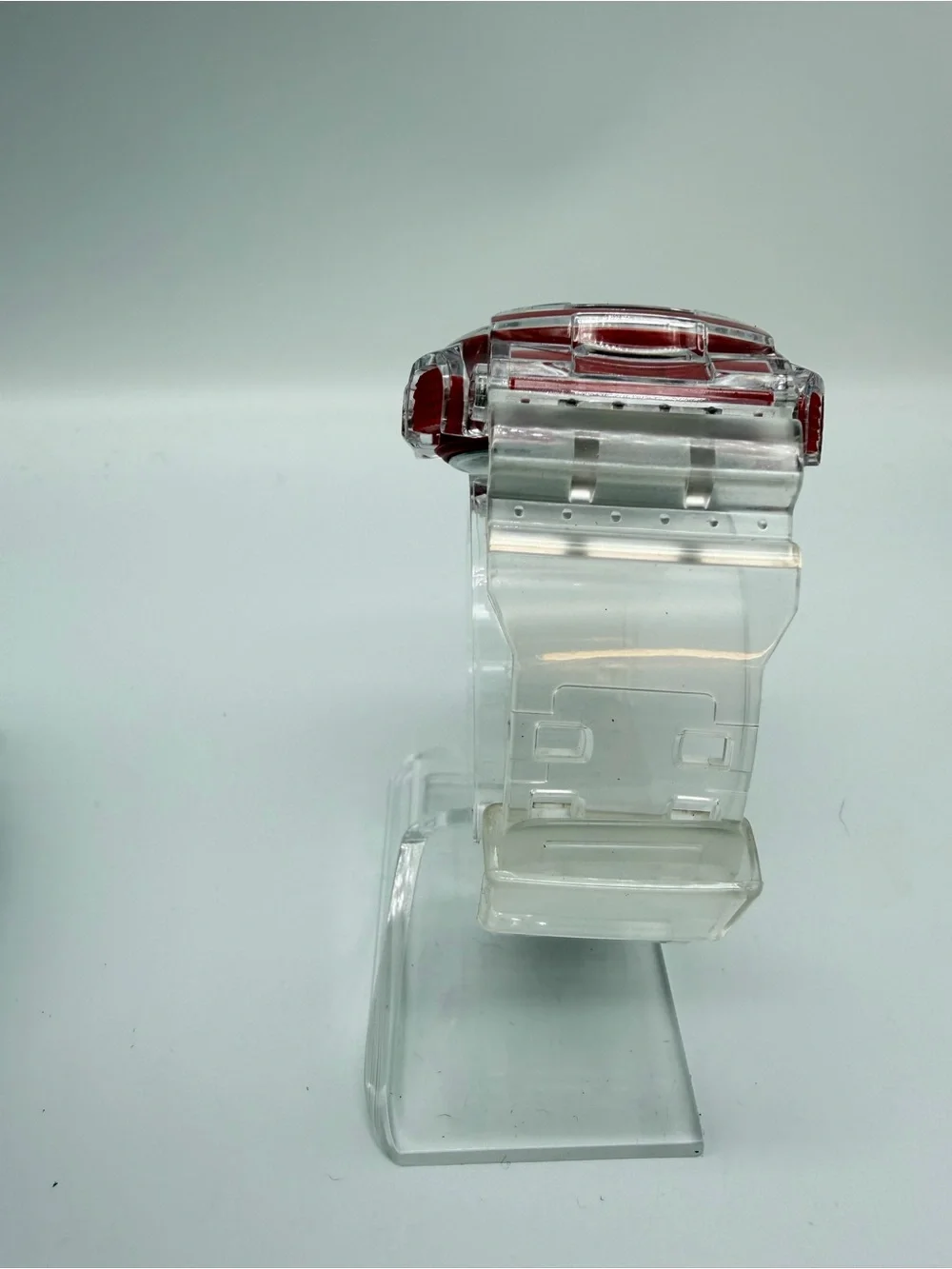 Custom Casio G-Shock GA-100 Clear Red Analog Digital Watch